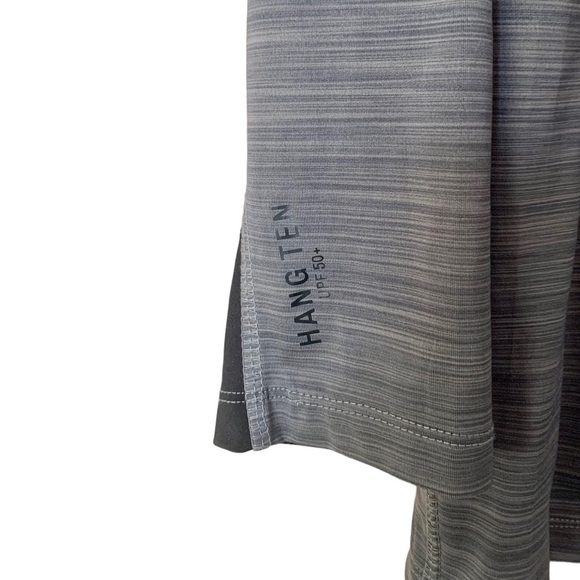 Hang Ten Heather Gray Long Sleeve Sun Tee UPF 50+ Quick Dry Size Large - Picture 6 of 10